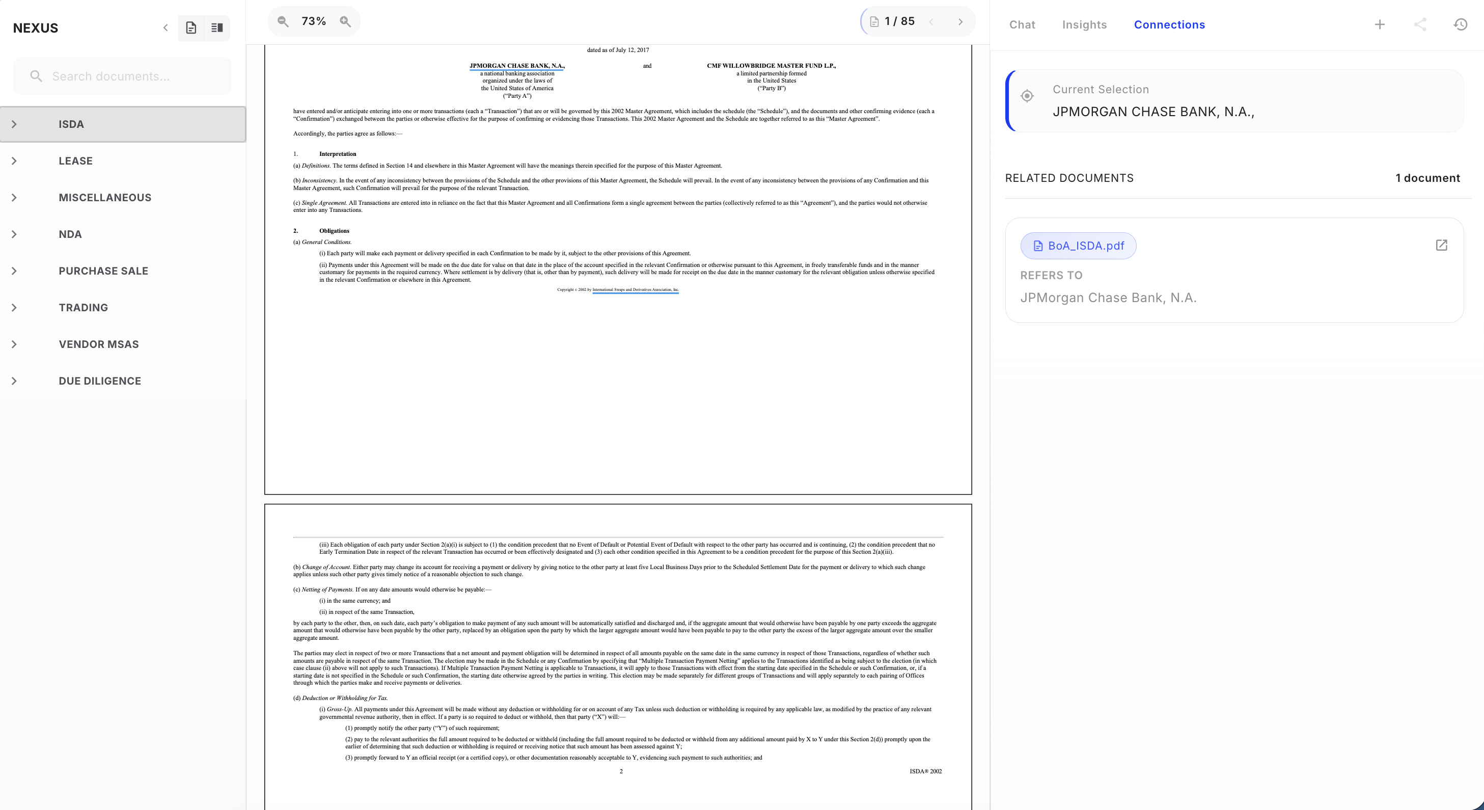 Nexus Connections Interface